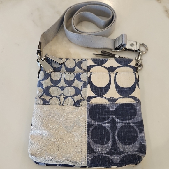 Coach Blue and White Crossbody Bag.. A Perfect Everyday Bag! - Picture 5 of 11